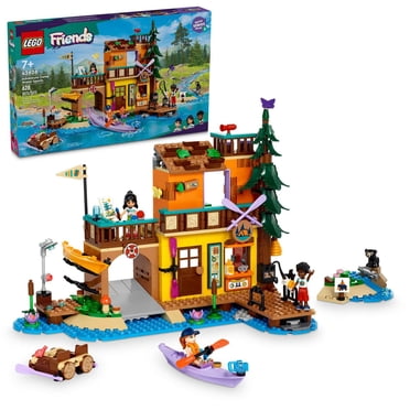 LEGO Friends Adventure Camp Water Sports Outdoor Toy Building Set, Pretend Play Gift Idea for Girls and Boys Ages 7 Years and Up, Camping Toy With 3 Mini Doll Characters and a Bear Figure, 42626