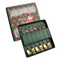 thumbnail image 2 of Oleegame 2PC Stainless Steel Cutlery Set Christmas Tableware Set Stainless Steel Spoon Gift Set Dessert Spoon Fork Coffee Spoon Christmas Pendant Spoon Tableware Set Gift, 2 of 9