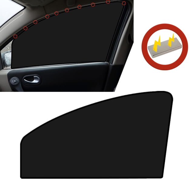Magnetic Car Window Sunshade, Lightproof Polyester Curtain with 10 Magnets