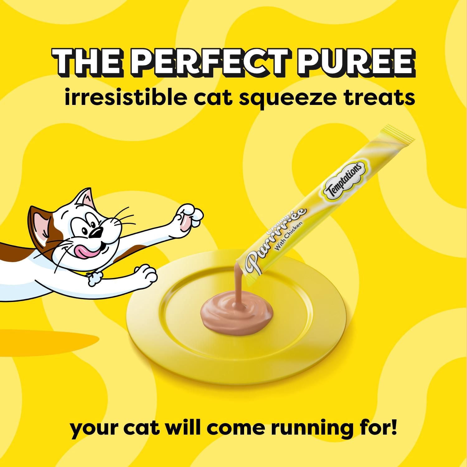 Temptations Purée Crémeuse Foie de Bœuf Gâteries à Lécher pour Chats Adultes 4 Sachets