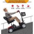 thumbnail image 4 of Trottinette de Mobilité Pliable pour Aînés Trottinette à 4 Roues pour Adultes Trottinette Médicale Électrique Compacte pour Voyage - Mobile Compact Robuste (Rouge), 4 of 4