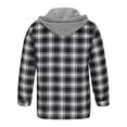 thumbnail image 4 of RKSTN Mens Flannel Shirt Jacket with Quilted Lined Long Sleeve Plaid Coat Winter Button Down Hooded Thick Outwear Winter with Pockets, 4 of 5