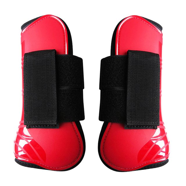 Horse Open Front , Breathable and Impact-Absorbing Front and Hind Leg Tendon and Fetlock for Training, Jumping, Riding, Eventing Red XL