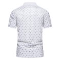 thumbnail image 4 of RKSTN Polos pour Hommes à Imprimé Boutons Coupe Ajustée Col Rabattu Chemises Manches Courtes Mode Décontractée Blouse Hauts, 4 of 4