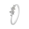 thumbnail image 1 of White Studded Wedding Ring Sterling Rings Women Fashion Jewelry, 1 of 9