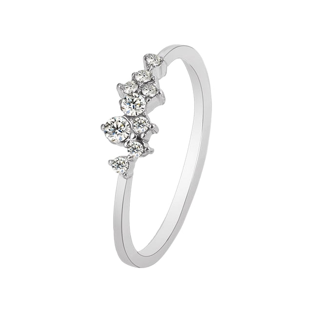 White Studded Wedding Ring Sterling Rings Women Fashion Jewelry