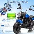 thumbnail image 3 of Yiwa 12V Electric Ride On Motorcycle for Kids, 3-Wheel Toddler Bike with Training Wheels, One-Button Start, Reverse, Headlight, Horn, Music, 3 of 9