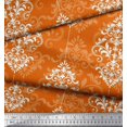 thumbnail image 2 of Soimoi Georgette Viscose Fabric Filigree Damask Decor Fabric Printed Yard 42 Inch Wide, 2 of 3