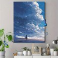 thumbnail image 4 of Anime Seascape Man Clouds Canvas Wall Art 15.75x11.81 Inches, 4 of 8