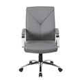 thumbnail image 2 of Scranton & Co Fauteuil de Direction Moderne Rembourré en Similicuir Gris, 2 of 6