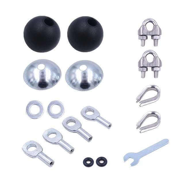 Fitness Gym Cable Steel Cable Pulley Machine Accessories, Pull Up Rope 17pcs set