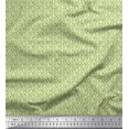 thumbnail image 1 of Soimoi Poly Georgette Fabric Leaves & Peach Fruit Small Print Fabric by Yard 52 Inch Wide, 1 of 3