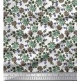 thumbnail image 1 of Soimoi Rayon Crepe Fabric Leaves & Floral Block Print Fabric by Yard 46 Inch Wide, 1 of 3