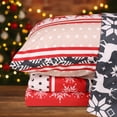 thumbnail image 1 of Hitime Full Size 4-Piece Christmas Sheet Set - Ultra Soft & Breathable Polyester Bed Sheets, All Season Cooling Bedding with Deep Pockets, Wrinkle & Fade Resistant (Christmas Classical Stripe), 1 of 8