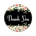 thumbnail image 1 of Darling Souvenir DIY Rose Blossom 1.6 Inches Black Round Thank You Stickers DIY Envelope Seals-45 Pcs, 1 of 4