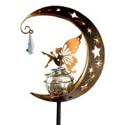 Garden Solar Lights Outdoor Decor Sun & Moon Metal Stake Light Waterproof Landscape Lighting for Pathway Lawn Patio Yard