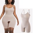 thumbnail image 2 of Dealovy Bodysuits for Women Low Cut Slim Fitted Solid Color Shapewear Spaghetti Strap Sleeveless Basic Jumpsuits, 2 of 4