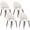 Cream White, variant on HOMCOM Dining Chairs Set of 4 Kitchen Chairs with Metal Legs Black