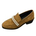 thumbnail image 1 of Cathalem Ballerines pour Femmes Confortables à Enfiler Chaussures Habillées Décontractées Chaussures à Enfiler, Brun 41, 1 of 5