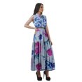 thumbnail image 2 of Moomaya Robe Chemise Longue Femmes Imprimée Sans Manches Robe d'Été Chemise à Boutons, 2 of 4