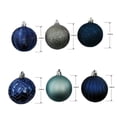 thumbnail image 3 of Décorations incassables Holiday Time, 24 unités, bleu/bleu sarcelle/argenté, 3 of 4