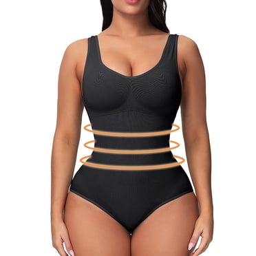 Fall Savings! WJSXC Body Suit Womens Clearance, Ladies Seamless Body Shaper Abdominal Lifter Hip Shaper Underwear Stretch Slimming Body Corset Black