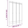 thumbnail image 4 of vidaXL 4-Panel Room Divider Black 160x220 cm Fabric, 4 of 5