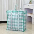 thumbnail image 2 of Big Sale ! Huayishang Home Textile Storage,Storage Case,Large Capacity Storage Bags Large Plastic Checkered Storage Laundry Bag with Zipper & Handles for Shopping Moving Travel, 2 of 7