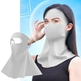 thumbnail image 3 of A-185 Grey Full Face Neck Mask Uv Protection Breathable Sun Shield For Outdoor Activities Hanging Ear Design Lightweight Comfortable Cover For Cycling Running Fishing Light Gray Color Summ, 3 of 4