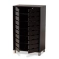 thumbnail image 2 of Baxton Studio Ernest Dark Brown Finished Wood 2-Door Shoe Storage Cabinet, 2 of 10