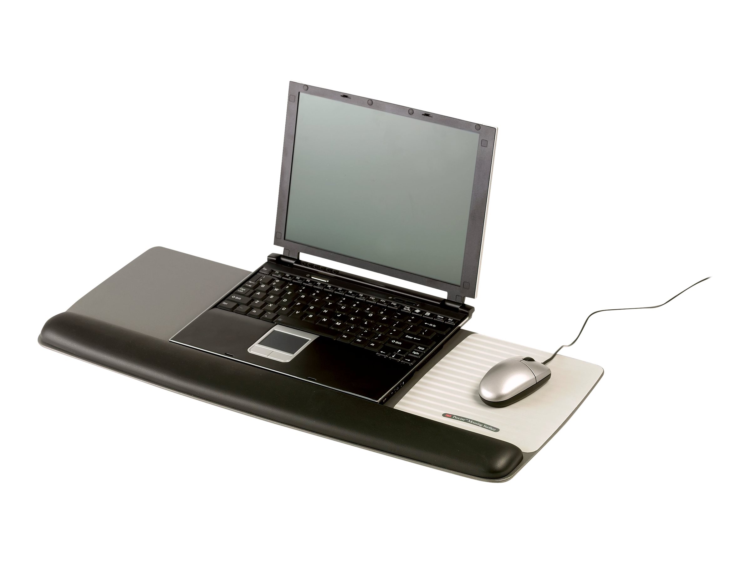 3m Gel Wristrest Platform For Keyboard And Mouse - 1 X 25.6 X 10.6 Dimension - Black - Ge