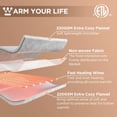 thumbnail image 4 of Westinghouse Electric Blanket Throw Heated Blanket with 6 Heating Levels and 2-10 Hours Time Settings, Flannel Super Cozy Heated Blanket Machine Wash, 4 of 7