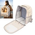 thumbnail image 4 of Pet Carrier Backpack, PU Cat Backpack Portable Ventilated Large Capacity Comfortable  For Outdoor For Cycling, 4 of 8