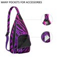 thumbnail image 2 of Rainbow Zebra Print Sling Bag - Colorful Abstract Zebra Stripes Crossbody Backpack for Women & Men, Modern Fashion Shoulder Bag (Cute Cartoon Zebra Pattern, Water-Resistant & Lightweight), 2 of 4