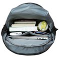 thumbnail image 4 of KAUKKO Vintage Casual polyster and Leather Rucksack Backpack (Nylon Black), 4 of 5
