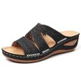 thumbnail image 4 of Leather Soft Footbed Orthopedic Arch-Support Sandals 2021 Thick Platform Slipper Sandals for Women, 4 of 6
