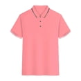 thumbnail image 1 of EOYWHK T-Shirts pour Hommes 4TG Compression Ajustée Chemise de Golf Col Rabattu Manches Courtes Couleur Unie Blouse de Bureau, 1 of 3