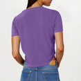 thumbnail image 4 of Yuyuzo Hauts Courts pour Femmes T-Shirts à Manches Courtes Col Rond Hauts de Sortie T-Shirts Unis Hauts, 4 of 7