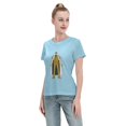 thumbnail image 4 of T-Shirt Basique à Manches Courtes pour Femme une Pièce Singe Jaune, 4 of 6