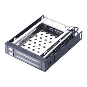 Dual Bay 2.5" Inch III Hard Drive HDD & SSD Tray Caddy Internal Mobile Rack Enclosure Docking Station Hot Swap