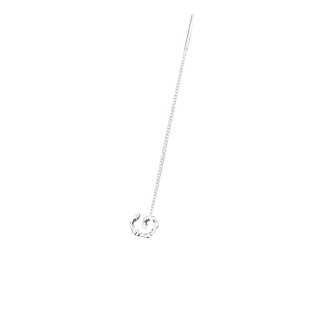 EGNMCR Shiny Alphabet Earrings,26-letter Simples Bark Design Ear Chain Auricular chain