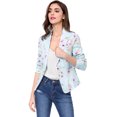 thumbnail image 3 of INSPIRE CHIC Blazer Ouvert à Revers Cranté à Manches Longues Intégrales pour Femme, 3 of 6
