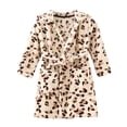 thumbnail image 2 of Hiiyo Toddler Girl's Flannel Bathrobe Hooded Thick Warm Sleepwear Robe Night-Robe Pajamas, 2 of 2