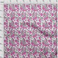 thumbnail image 3 of oneOone Cotton Silk Fabric Leaves & Floral Ikat Printed Craft Fabric BTY 42 Inch Wide, 3 of 4