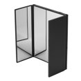 thumbnail image 1 of Mirror 1pc   sided Foldable 8 Led Brightness Lights Desktop Table Makeup Cosmetic Mirror Black, 1 of 7