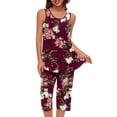 thumbnail image 4 of Kcodviy Ensemble Doux Sans Manches pour Femmes : Robe Débardeur et Pyjama pour Femmes, Haut et Pantalon Capri, Pyjama Pingouin pour Femmes avec Poche, Ensembles de Détente, Ensemble de Pyjama pour Femmes, Ensembles de Pyjama, 4 of 7