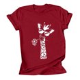 thumbnail image 4 of Birdeem Femmes Filles Grande Taille T-Shirts Imprimés Manches Courtes Col Rond T-Shirt Blouse Hauts, 4 of 6