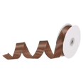 thumbnail image 1 of Unique Bargains 1 Inch 50 Yard Wide Satin Ribbon with Gold Edges Grosgrain Fabric Ribbon for Gift Wrapping, Brown, 1 of 7