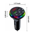 thumbnail image 3 of Dvkptbk Bluetooth FM Transmitter for Car 7 Color LED Light Bluetooth Car Adapter with 5V/3.1A Charging Handsfree Car Kit with USB Charging Car Charger MP3 Player, 3 of 7