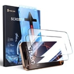 MAGIC JOHN 2 Protecteur d'écran Pack pour iPhone 16 Pro Max HD Saveur d'écran en verre trempé de Corning clair Facile à utiliser